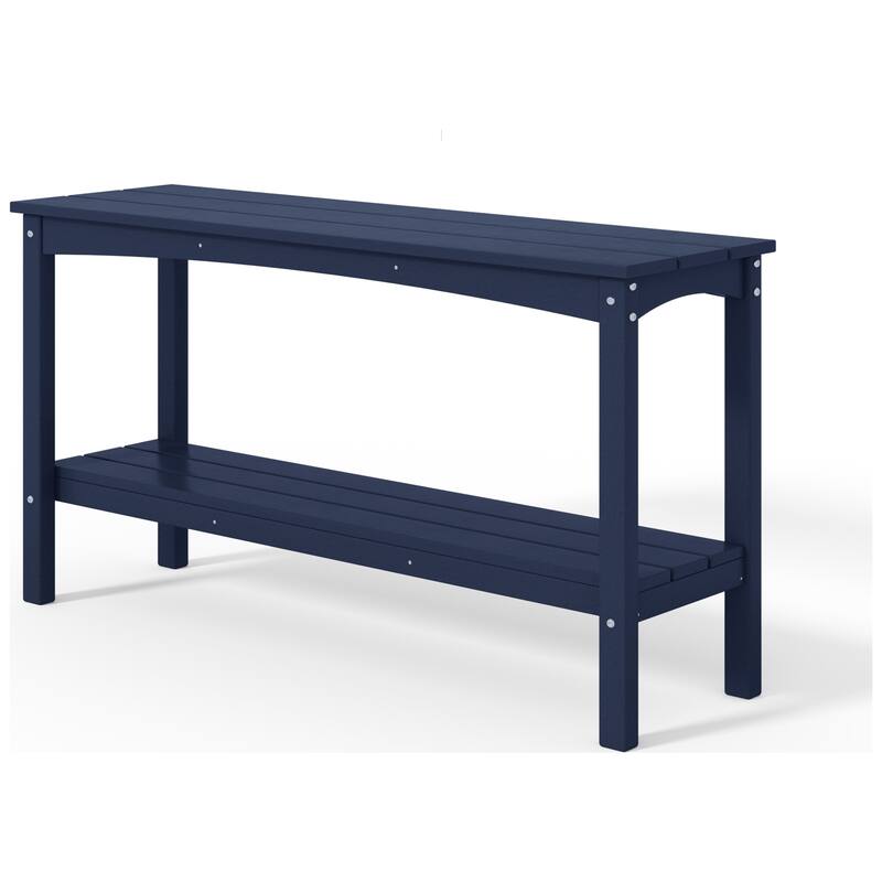 Laguna Hdpe All Weather Outdoor Patio Two Shelf Table