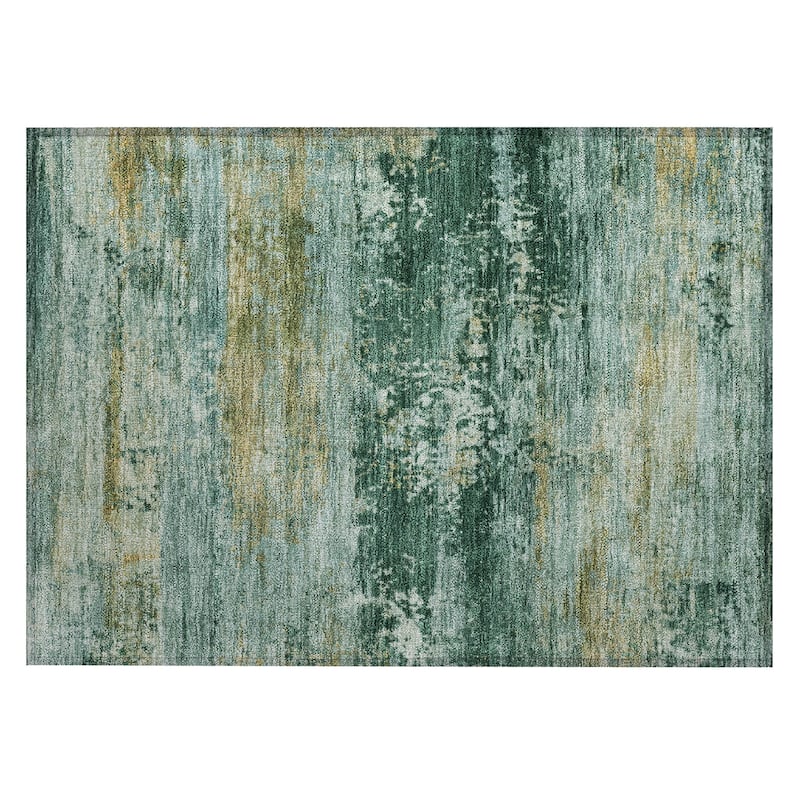 Machine Washable Indoor/Outdoor Contemporary Chantille Rug
