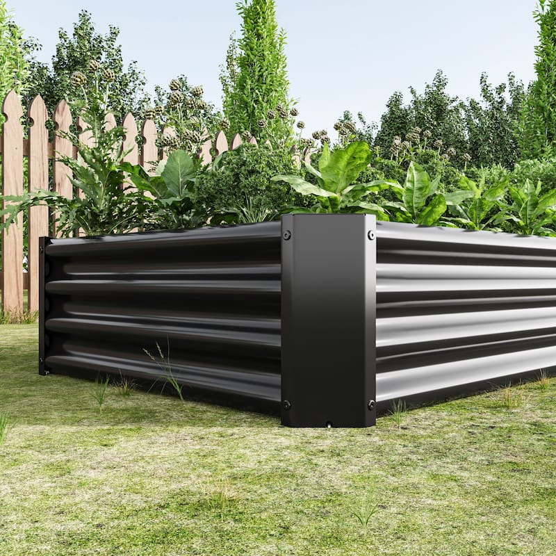Metal Raised Rectangle Planter Beds for Plants, Metal Oval Raised Garden Bed Planter