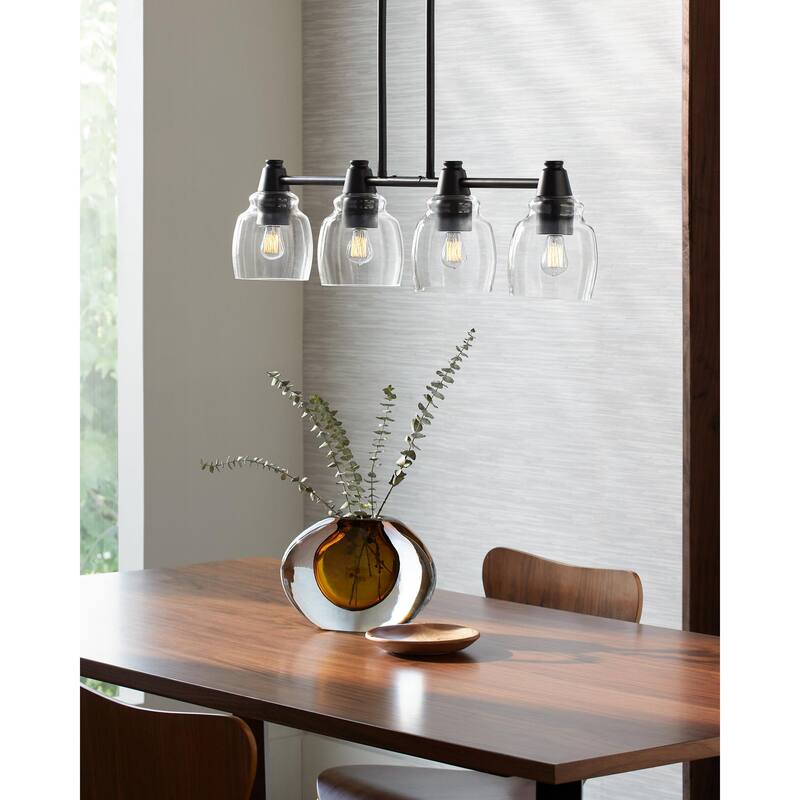 Livabliss Cavtat Rustic Chandelier - 5"L x 33"W x 8"H - Black