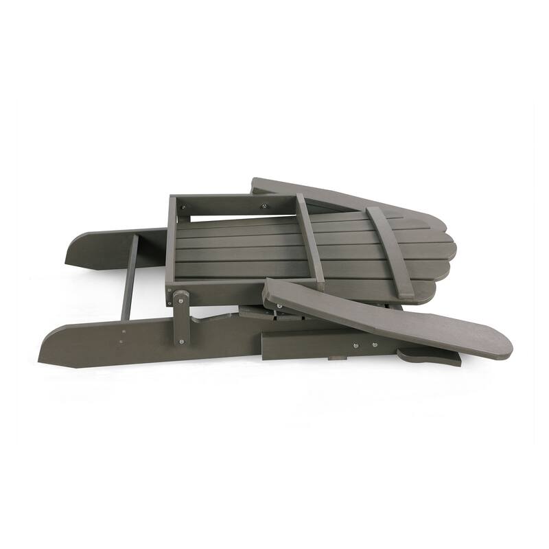 Haven Folding Poly Resin Plastic Adirondack Chair