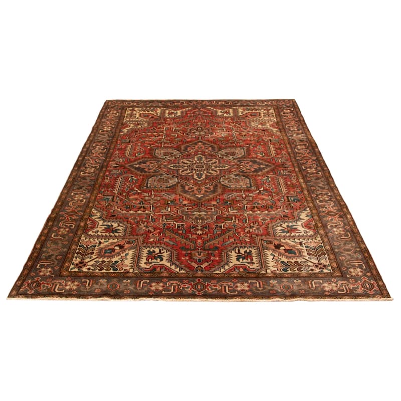 ECARPETGALLERY Hand-knotted Sarabi Red Wool Rug - 7'10 x 10'11