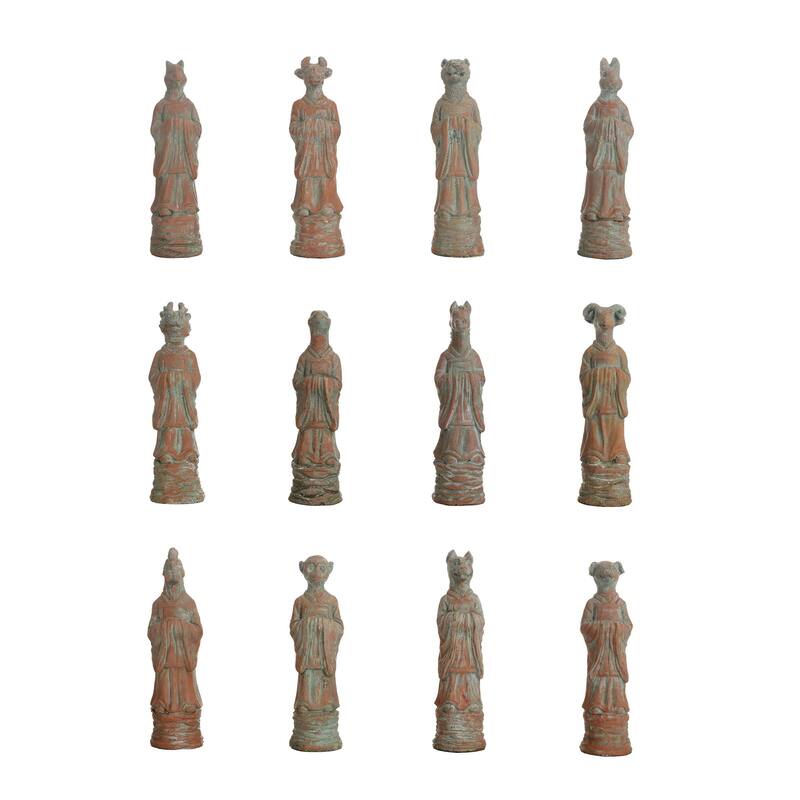 Dann Foley Lifestyle - Zodiac Animal Figurines - Terracotta Finish - Set of 12 - Terracotta