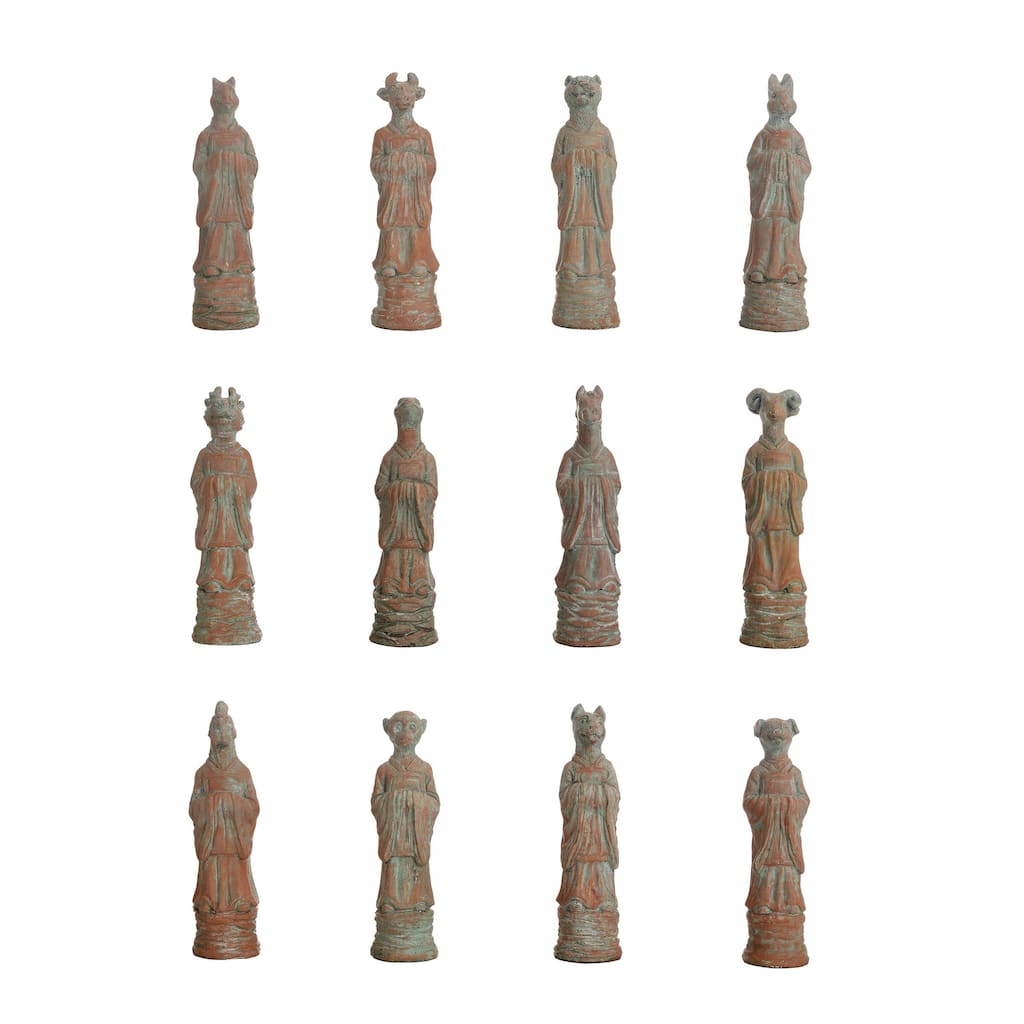 Dann Foley Lifestyle - Zodiac Animal Figurines - Terracotta Finish - Set of 12