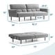preview thumbnail 28 of 35, Lucid Comfort Collection Futon Sofa Bed with Box Tufting