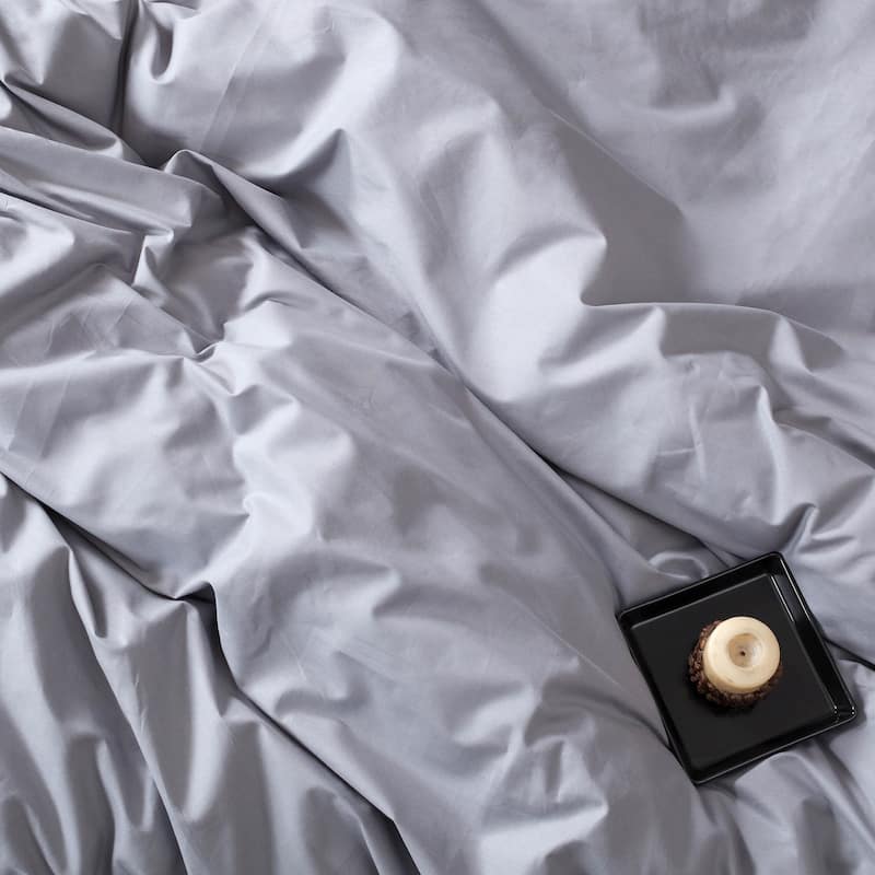 SUSSEXHOME Black Gray Full Size Duvet Cover Set, Hypoallergenic
