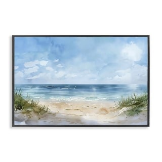 Stupell Serene Summer Beach Framed Giclee Art Design By LSR Creative ...
