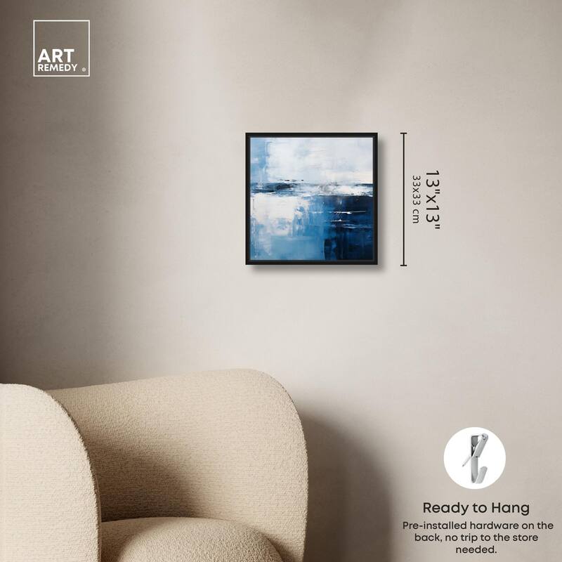 Layers of Blue Canvas by Art Remedy