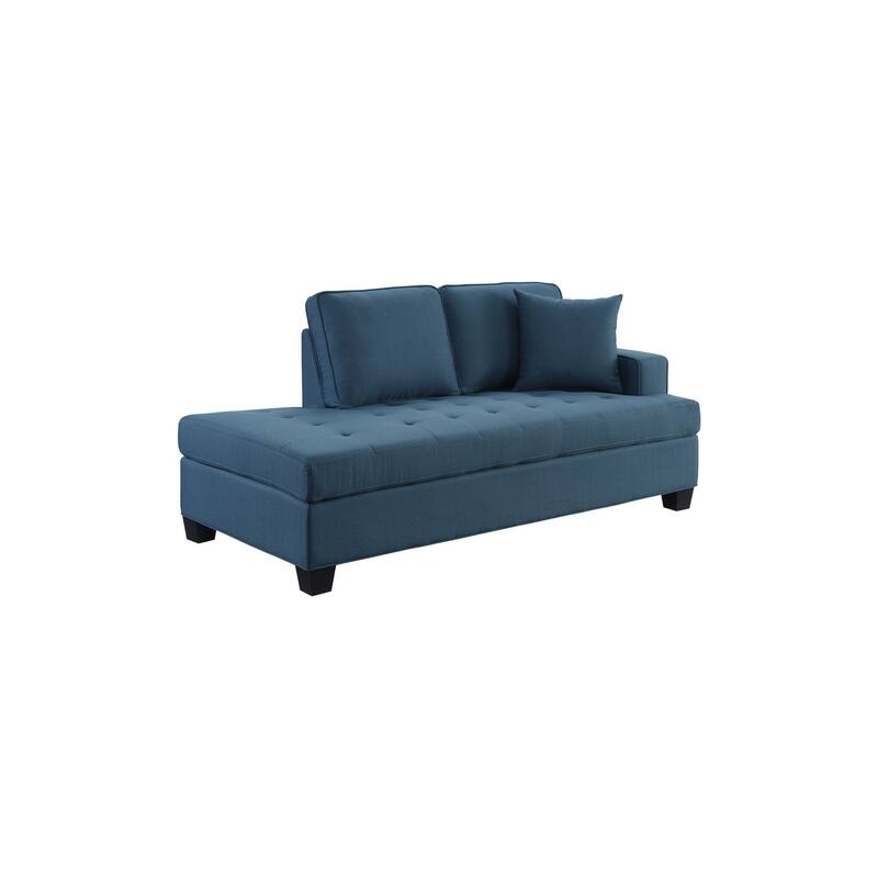 Jobyna Blue Textured Fabric Living Room Set
