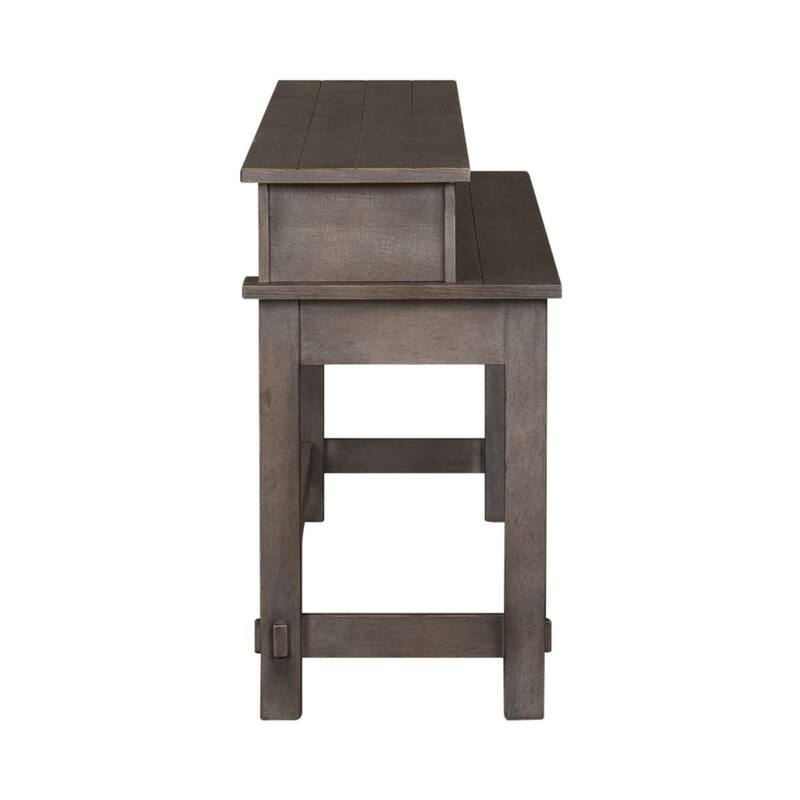 Modern Farmhouse Dusty Charcoal Distressed Console Bar Table