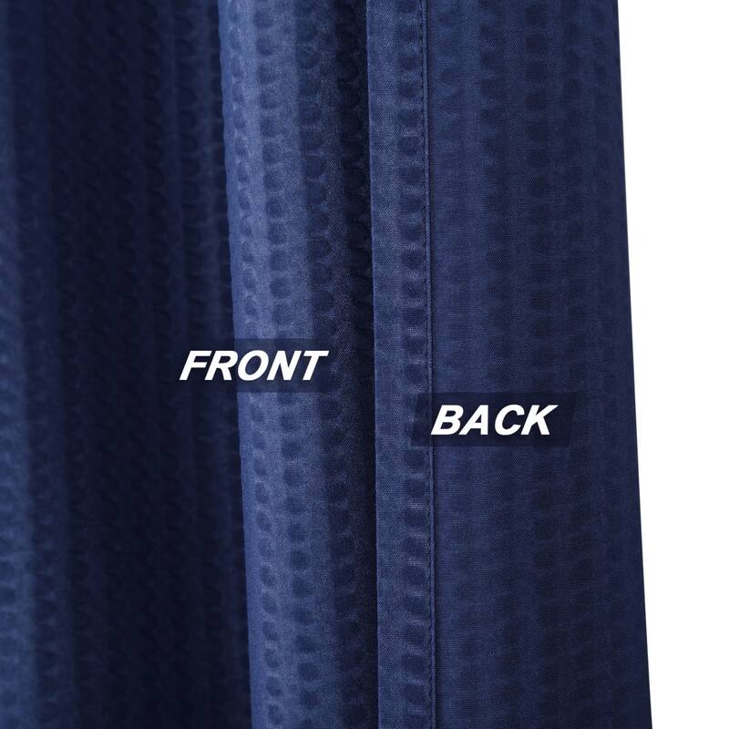 Soft Embossed Microfiber Fabric Shower Curtain or Liner, Water Repellent