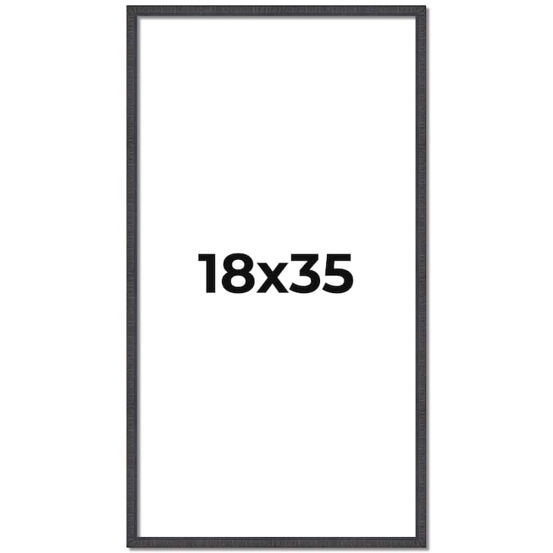 18x35 Frame Brown Solid Wood Picture Frame - Complete Modern Photo