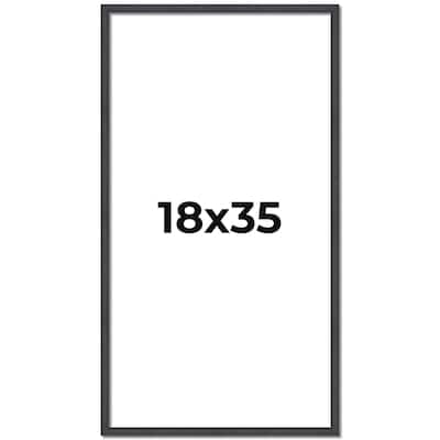 18x35 Frame Brown Solid Wood Picture Frame - Complete Modern Photo