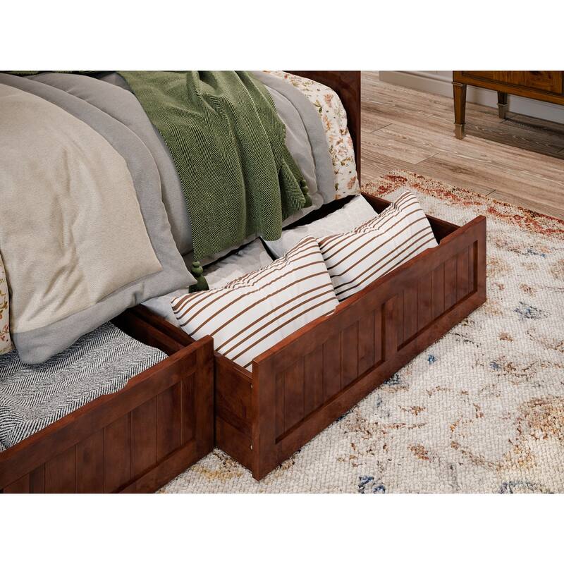 Twin Daybed with Drawers - Walnut Wood Frame, Storage Daybed, Modern Design