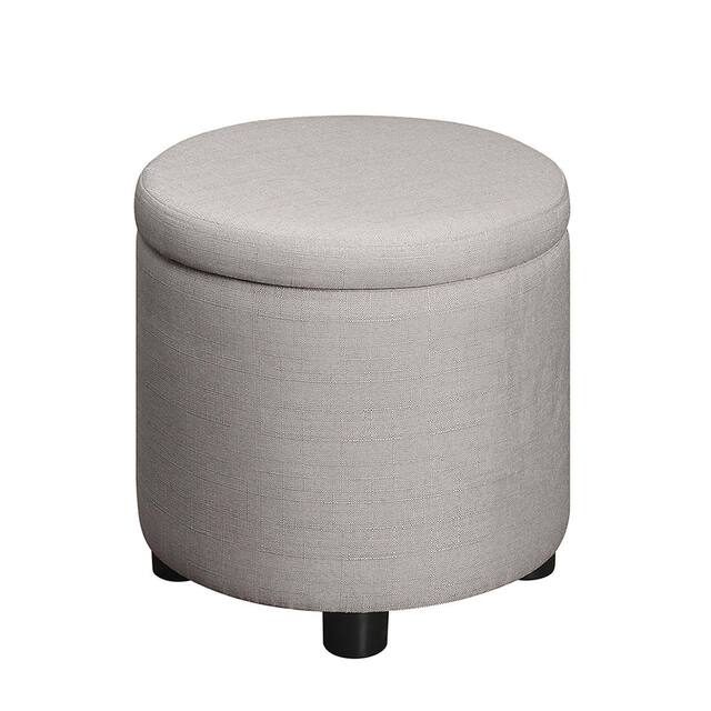 Copper Grove Bramsted Round Accent Storage Ottoman with Reversible Tray Lid