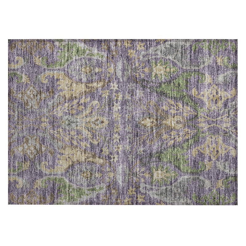 Machine Washable Indoor/ Outdoor Traditional Craftsman Chantille Rug