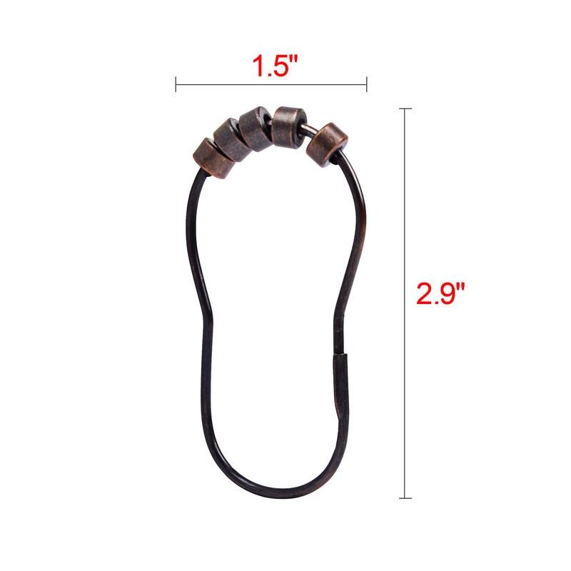 Utopia Alley Rust Resistant Shower Curtain Rings for Bathroom - Set of 12, Oil Rubbed Bronze - Oil Rubbed Bronze