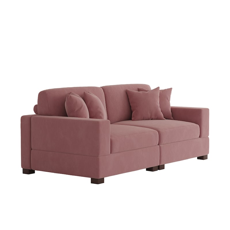 Oversized Modular Sectional Sofa Set with Pillows for Living Room