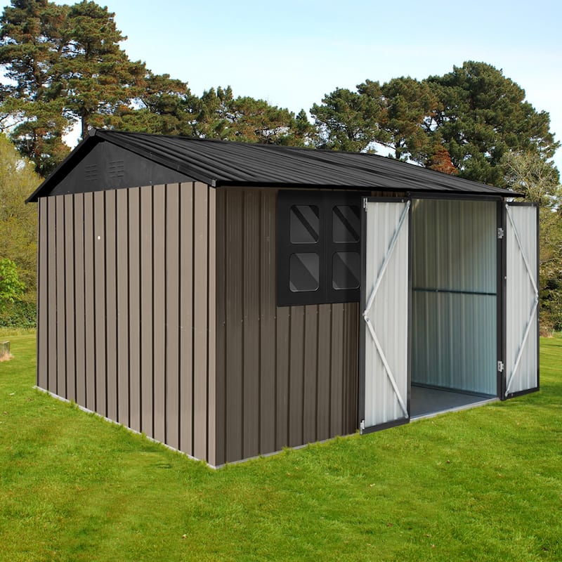 Metal Garden Sheds 6ftx8ft Outdoor Storage Sheds with Window