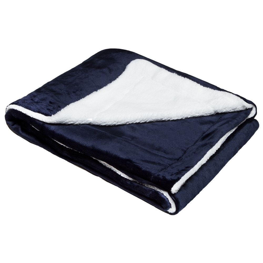 Sherpa Fleece Throw Blanket, Double Layer Fleece Blanket