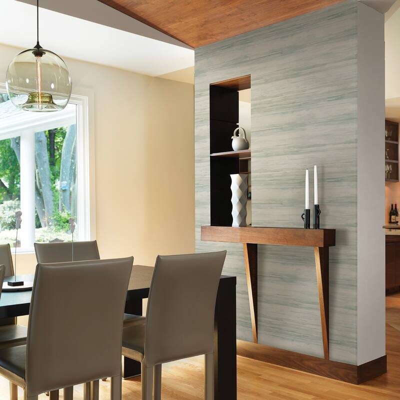 A-Street Prints Sandhurst Seafoam Abstract Stripe Wallpaper