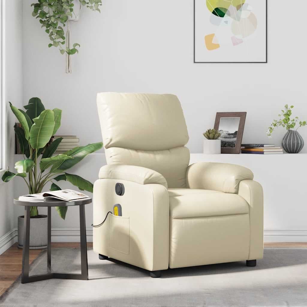 vidaXL 6-Point Massage Recliner Chair, Adjustable Back & Footrest