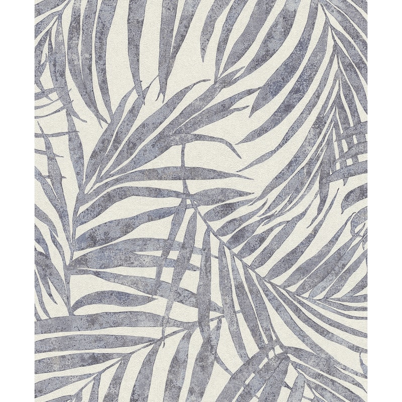 Advantage Anzu Slate Frond Wallpaper - 20.9in x 396in x 0.025in - 20.9in x 396in x 0.025in