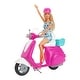 preview thumbnail 2 of 3, Barbie Doll with Pink and White Scooter Playset