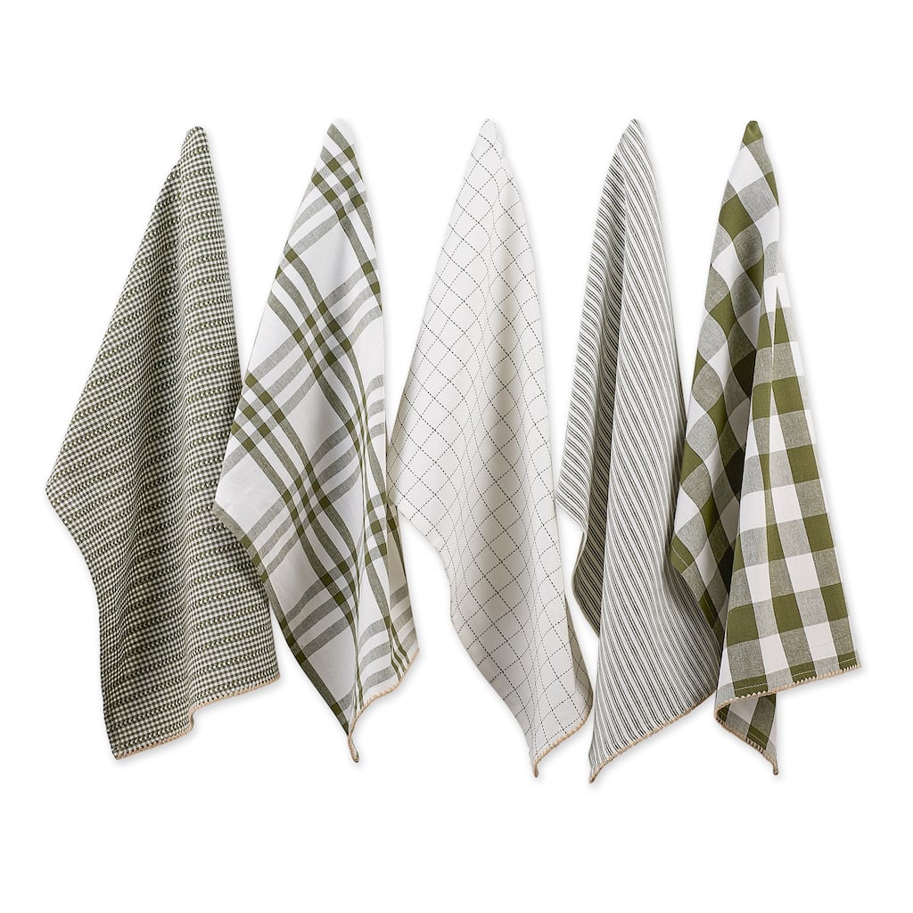 DII Black Farmhouse Woven Dishtowel (Set of 5)