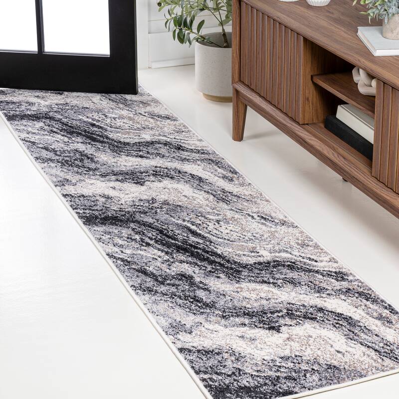 JONATHAN Y Eleni Contemporary Glam Abstract Marble Area Rug