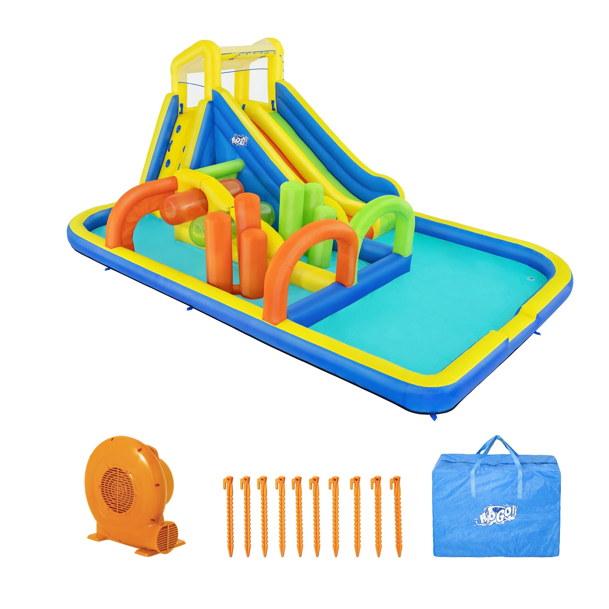 Bestway H2OGO AquaRace Kids Inflatable Outdoor Water Slide Park
