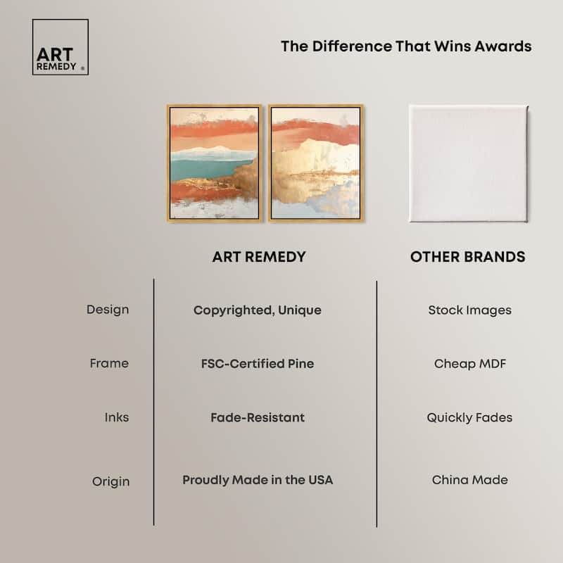 Earthy Glow I Canvas Set of 2 by Art Remedy