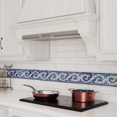 Merola Tile Provincial Deco Marina 6" x 6" Porcelain Wall Tile - (1 Tile)