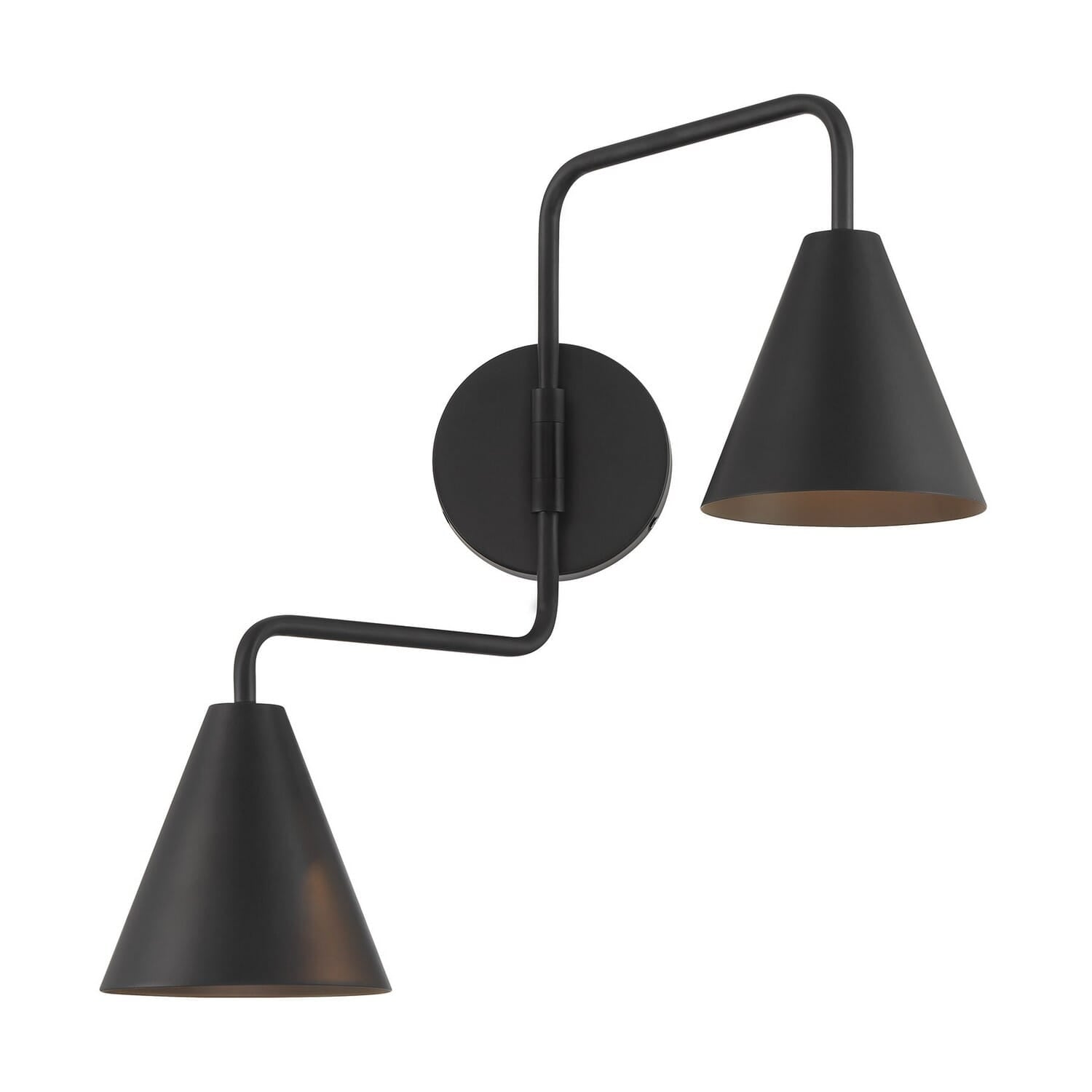 2-Light Adjustable Wall Sconce Trade Winds - Natural Brass
