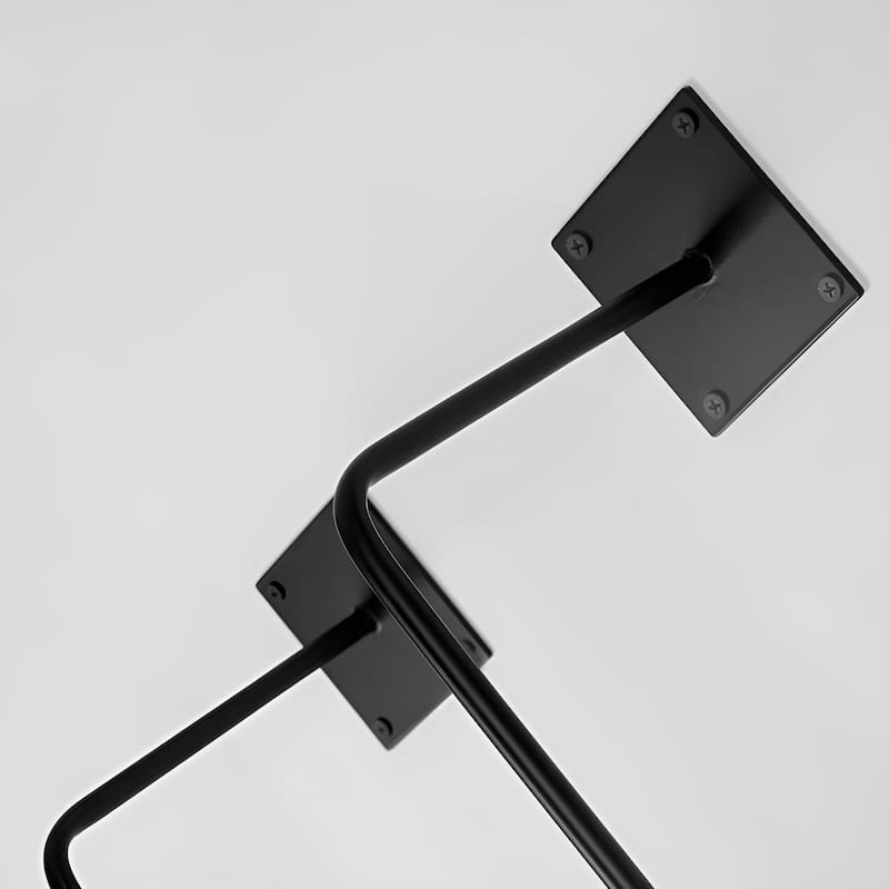 Throne Towel Rack 24" Towel Rack Shower Holder Wall Mount Bathroom Organizer (Black) - Black