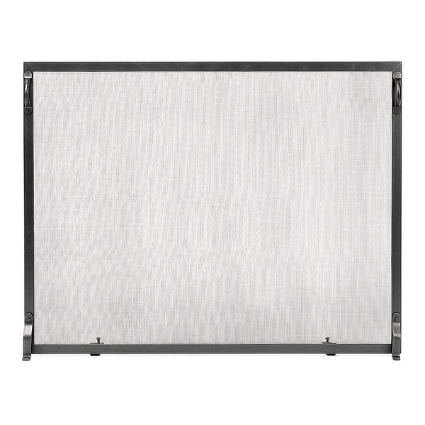 Minuteman International Colonial Flat Fireplace Screen, 38 Inch Long, Graphite Finish Bed Bath