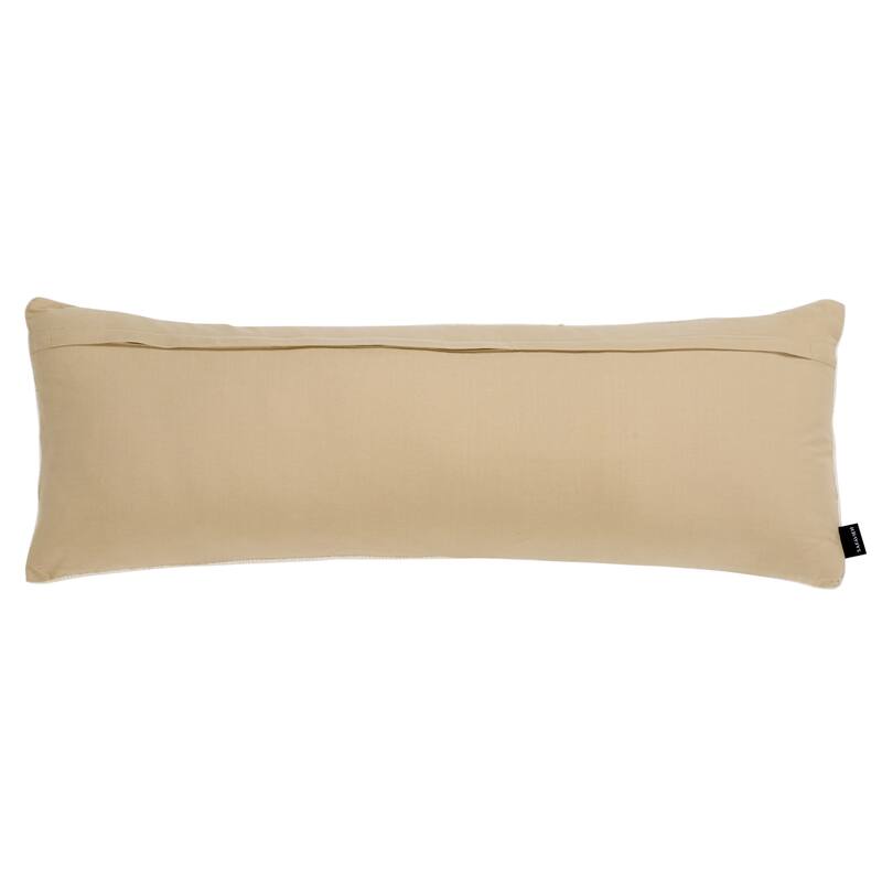 SAFAVIEH Home Ameya 14 x 39-inch Ivory/Natural Cotton Bolster Pillow