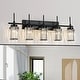 preview thumbnail 2 of 103, Modern Black 1/2/3/4/5-Light Bathroom Crystal Vanity Light Wall Sconces