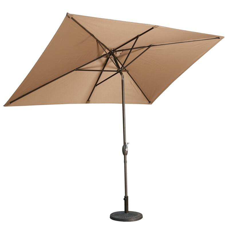 Clihome 10' x 6'5 Aluminum Rectangular Market Umbrella