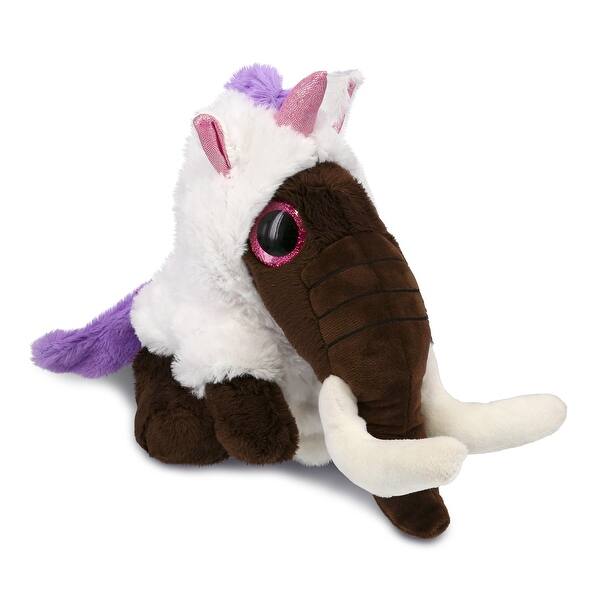 slide 2 of 6, DolliBu Sparkle Eyes Mammoth Unicorn Plush Stuffed Animal with Outfit - 8 inches