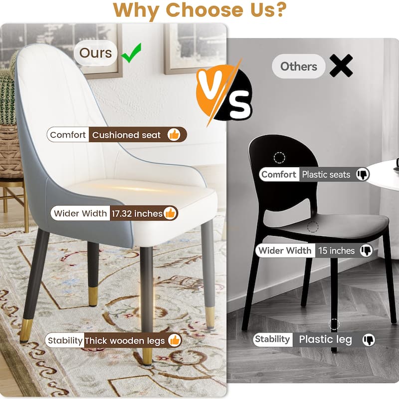 PU Dining Chair（Set of 2)