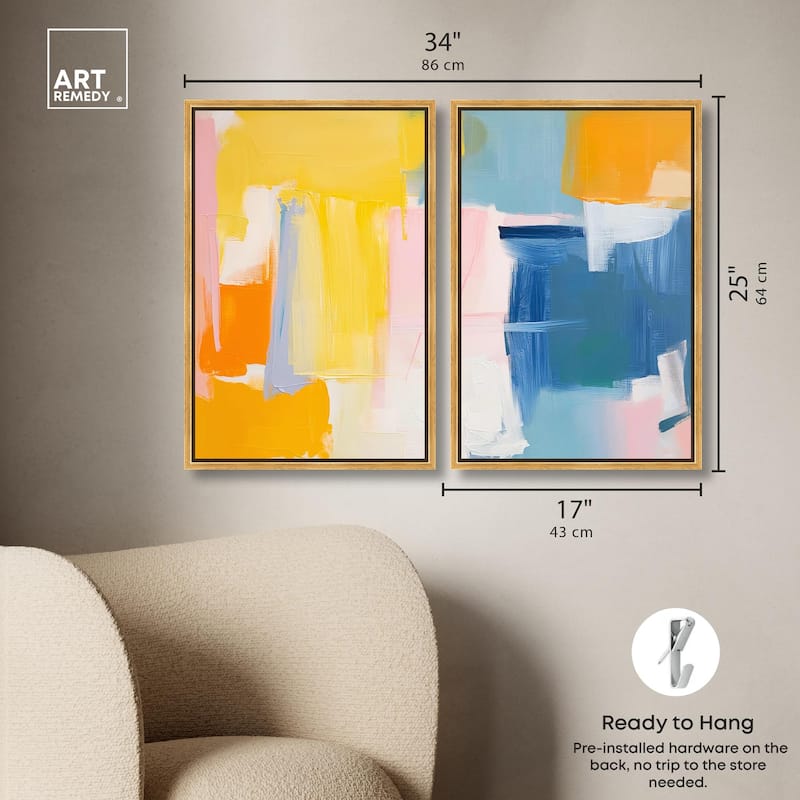 Skyward Radiance I Canvas Set of 2 by Art Remedy
