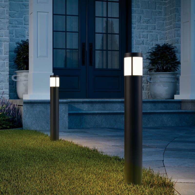 Kichler Lighting 12 Volt 3000K LED 24" Round Bollards in Textured Black - 24