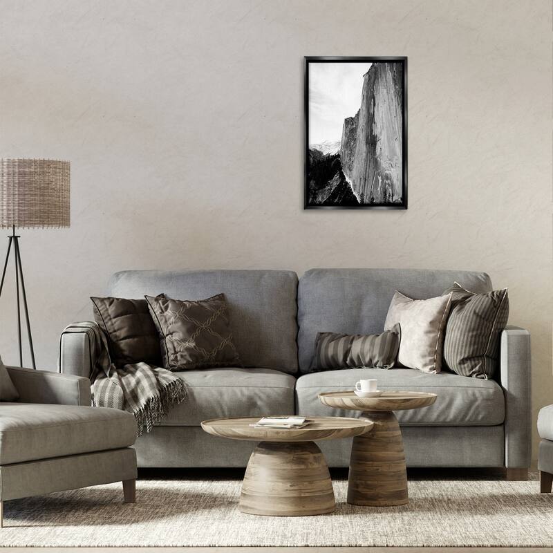 Stupell Tall Natural Cliff at Yosemite Framed Floater Canvas Wall Art Design By Gemma Bardot