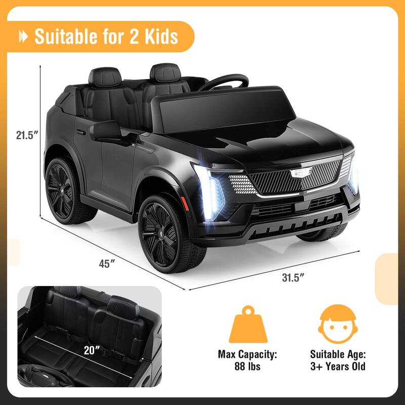 Costway 2 Seater Ride on Truck with Remote Control 3 Speeds LED Lights - See Details
