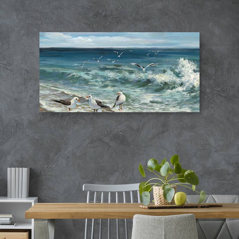 Shorebirds II by Maggie Davis Canvas Art Print