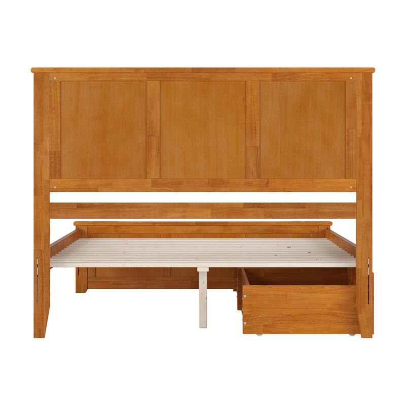 Madison Platform Bed with Matching Footboard with Storage Drawers