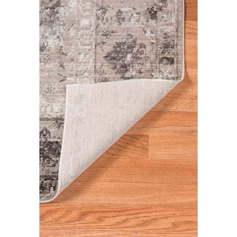 Savannah Knox Gray Polyester Area Rug