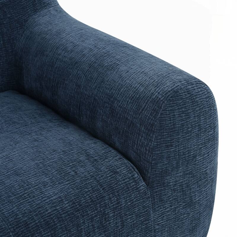 Full Sponge Compression Design Chenille Fabric 3-Seater Sofa with Tufted Style