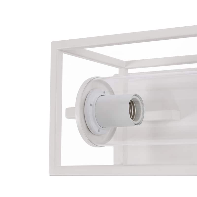 Metal 1-Light Clear Glass Outdoor Wall Sconce Light